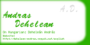 andras dehelean business card